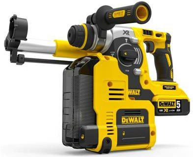 Brezkrtačno kladivo DEWALT 18 V XR Li-Ion z vgrajenim sistemom s sesanjem DCH275P2