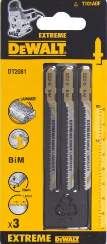 DEWALT Žagin list 82 mm, čisti ukrivljeni rezi v laminate do debeline 15 mm (5 kosov) DT2081