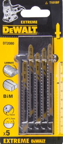 DEWALT Žagin list 82 mm, čisti ravni rezi v laminate do debeline 15 mm (5 kosov) DT2080