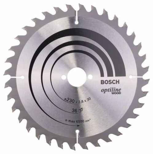 BOSCH žagin list Optiline Wood 230 x 30 x 2,8 mm, 36 2608640628