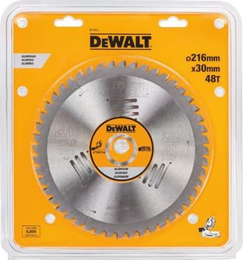 DEWALT Žagin list TCG -5°, aluminij, 216 x 30 mm, 48 zob DT1914