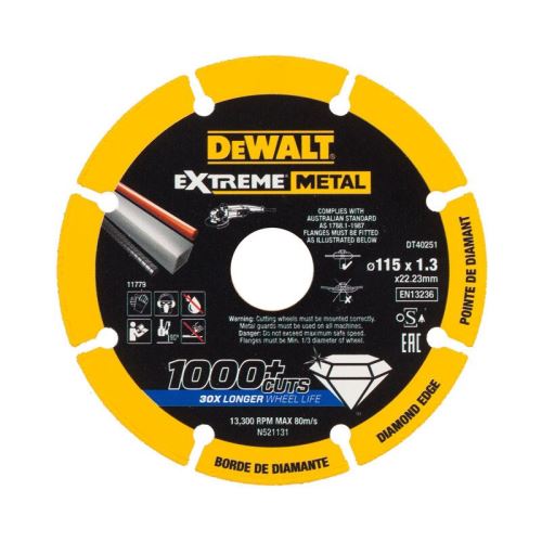 DEWALT Diamantno rezilo EXTREME METAL 180 x 1,5 mm DT40254