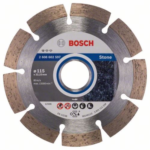 BOSCH Diamantna rezalna plošča Standard for Stone 125 x 22,23 x 1,6 x 10 mm (10 kosov) 2608603236