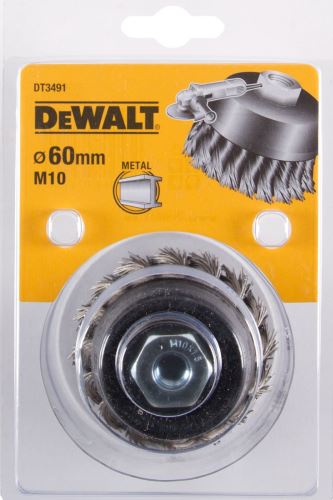 Žična krtača DEWALT z zasučnimi vozli za kotne brusilnike 65 mm, dolžina žice 18 mm DT3500