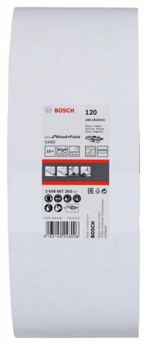 BOSCH 10-delni set brusilnih trakov X440 100 x 610 mm, 120 2608607263