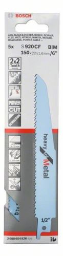 BOSCH žagin list za repno žago S 920 CF Heavy for Metal (5 kosov) 2608654820