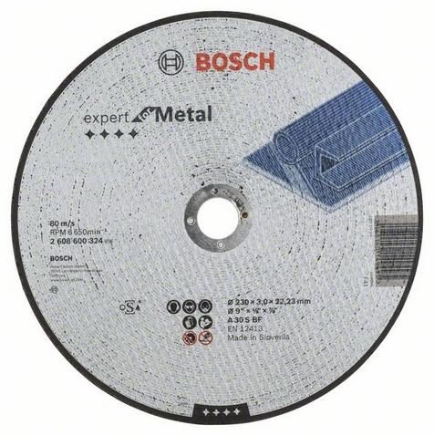 BOSCH Rezalna plošča ravna Expert for Metal A 30 S BF, 230 mm, 3,0 mm 2608600324