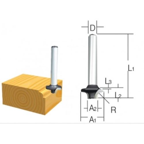 MAKITA rezkalnik za zaobljene robove D-09363