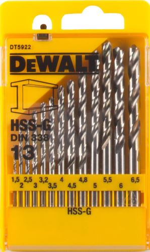 DeWALT HSS-G set svedrov za kovino (13 kosov) DT5922