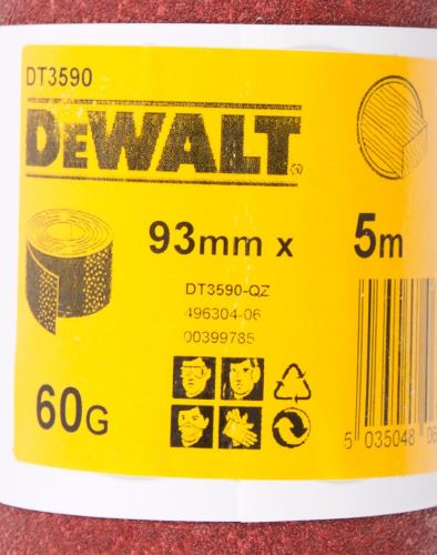 Rola brusnega papirja DEWALT P80, 25 mx 93 mm DT3596