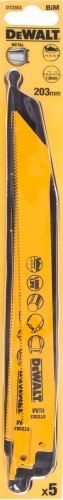 DEWALT Žagin list 203 mm za kovine, pločevine, cevi in profile od 3 do 8 mm (5 kos) DT2353