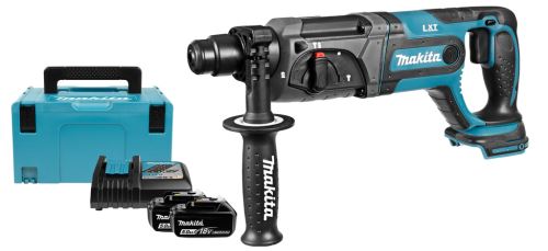 Makita Akumulatorsko kombinirano kladivo Li-ion LXT 18V/5.0Ah, Makpac DHR241RTJ