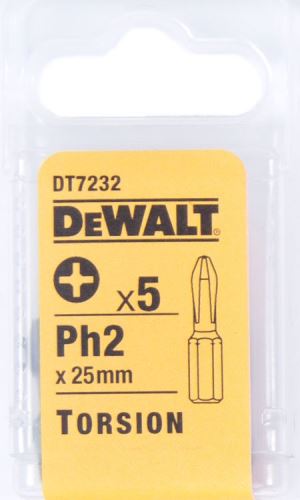 DeWALT vijačni nastavki PH Torsion PH2-25 mm (5 kos) DT7232