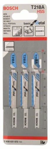 BOSCH Žagin list za sabljasto žago T 218 A Basic for Metal (3 kosi) 2608631672