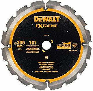 DEWALT Žagin list za vlaknocementne in laminatne plošče, 305 x 30 mm, 16 zob DT1475