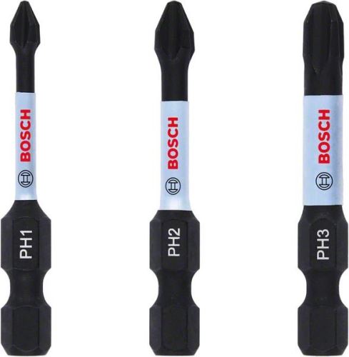 BOSCH Set nastavkov PH1, PH2, PH3 50 mm, 3 kosi 2608522491