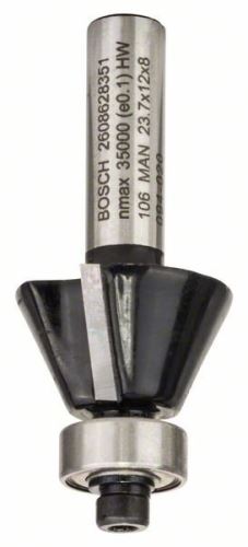 BOSCH Rezalnik faset/robov 8 mm, D1 23,7 mm, B 5,5 mm, L 12 mm, G 54 mm, 25° 2608628351