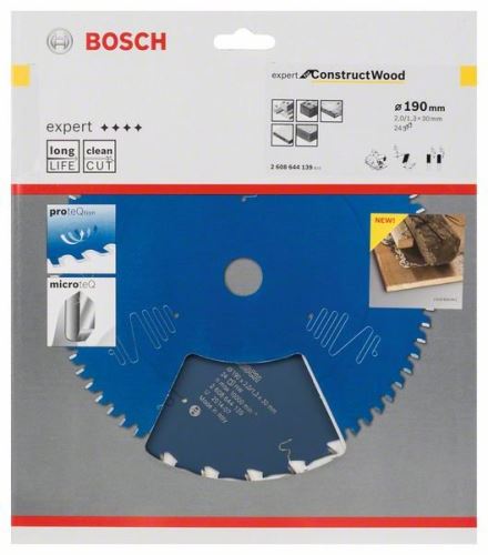 BOSCH žagin list Expert for Construct Wood 190 x 30 x 2,0 mm, 24 2608644139