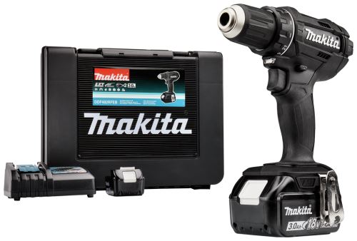 Makita Aku vrtalni vijačnik črn Li-ion 18V/3,0 Ah DDF482RFEB