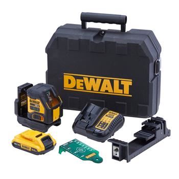 DeWALT Cross laser z zelenim žarkom, 2Ah baterija DCLE34021D1