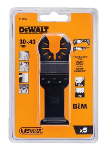 DEWALT Žagini listi za rezanje lesa z žeblji, 30 x 43 mm (5 kos) DT20723