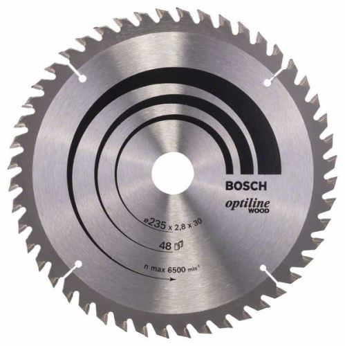 BOSCH žagin list Optiline Wood 235 x 30/25 x 2,8 mm, 48 2608640727