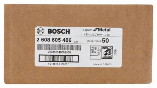 BOSCH fiber brus R444, Expert for Metal D = 180 mm; G = 60 2608605486