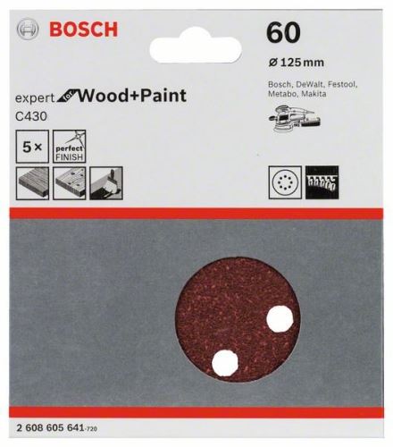 BOSCH Brusni papir C430, paket 5 125 mm, 60 2608605641