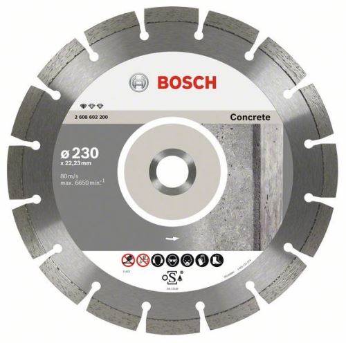 BOSCH Diamantna rezalna plošča Standard for Concrete 230 x 22,23 x 2,3 x 10 mm (10 kosov) 2608603243