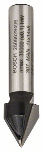 Bosch Rezkar za V-utore, 8 mm, D1 11 mm, L 14 mm, G 45 mm, 60°