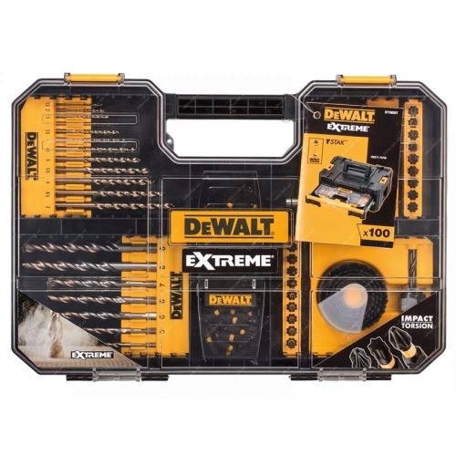 DEWALT dodatna oprema / set nastavkov; svedri; krone / (100 kos) DT70620T