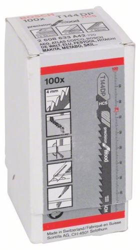 BOSCH Žagin list za sabljasto žago T 144 DP Precision for Wood (100 kos) 2608633A42