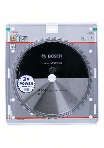 BOSCH žagin list za akumulatorske žage; Standard za les 305x30x2,2/1,6x40T 2608837741