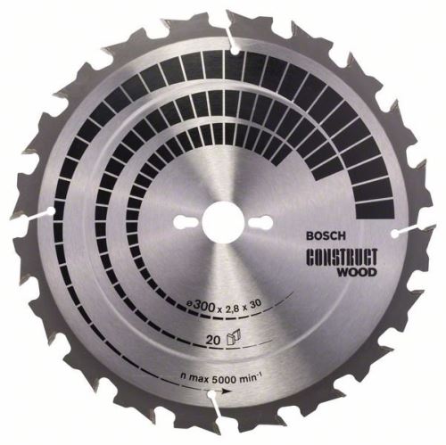 BOSCH žagin list Construct Wood 300 x 30 x 2,8 mm; 20 2608640700