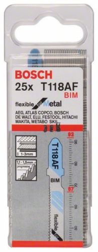 BOSCH Žagin list za sabljasto žago T 118 AF Flexible for Metal (5 kosov) 2608634505