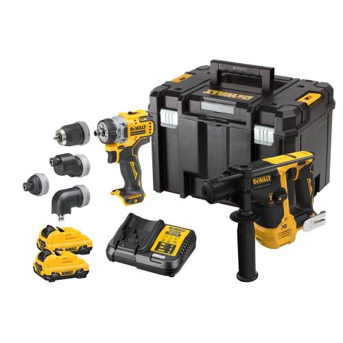 Kombinirani komplet baterij Dewalt DCH072+DCD703, 12V XR, Li-Ion 2x3,0Ah, DCK2101L2T