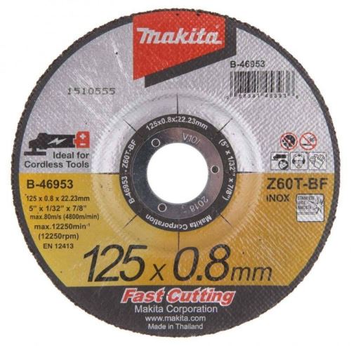 MAKITA rezalna plošča iz nerjavečega jekla 115x0,8x22 mm B-46947