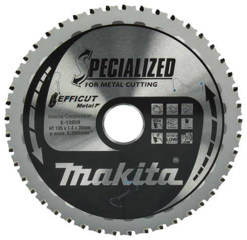 MAKITA žagin list jeklo Efficut 185x1,4x30 mm 45 zob za CS002G E-12859