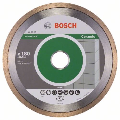 BOSCH Diamantna rezalna plošča Standard for Ceramic 180 x 25,40 x 1,6 x 7 mm 2608602536