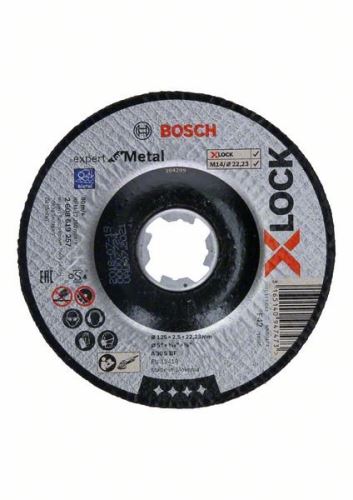 BOSCH X-LOCK Zlomljena rezalna plošča Expert for Metal system 125×2,5×22,23 A 30 S BF, 125 mm, 2,5 mm 2608619257