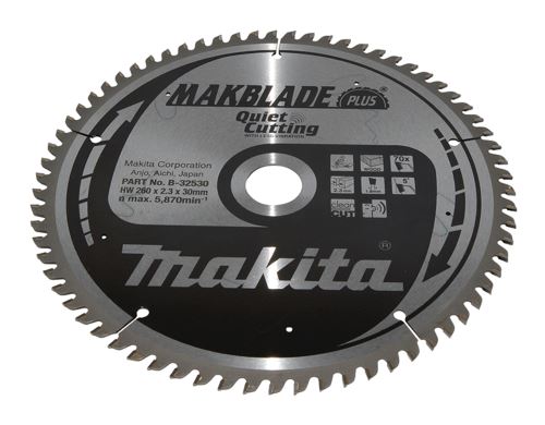 MAKITA žagin list za les MAKBLADEplus 260x2,3x30 mm 70 zob B-32530