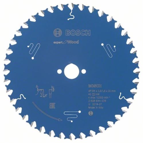 BOSCH žagin list Expert for Wood 190 x 30 x 2,6 mm, 40 2608644048