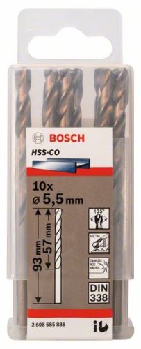 BOSCH Svedri za kovino HSS-Co, DIN 338 5,5 x 57 x 93 mm (10 kos) 2608585888