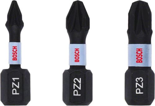 BOSCH Set nastavkov PZ1, PZ2, PZ3 25 mm, 3 kosi 2608522471