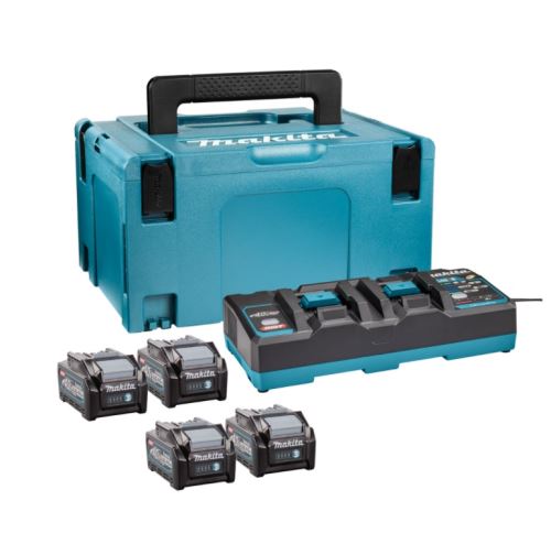 MAKITA Li-ion XGT 40V set 4 kosi BL4040+1 kos DC40RB+1 kos Makpac 191U28-6