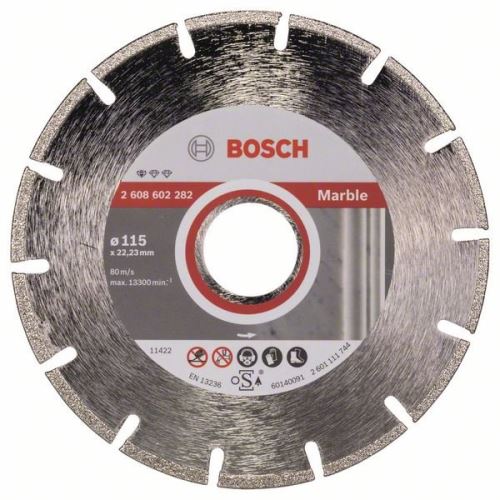 BOSCH Diamantna rezalna plošča Standard for Marble 115 x 22,23 x 2,2 x 3 mm 2608602282