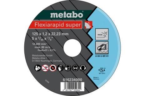 METABO Rezalna plošča Flexiarapid super 125x1,2x22,23 Inox, TF 41 616234000