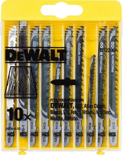 Set rezalnikov lesa DEWALT / T101B, T119BO, T101AO, T111C, T144D, T144DP / (10 kos) DT2290