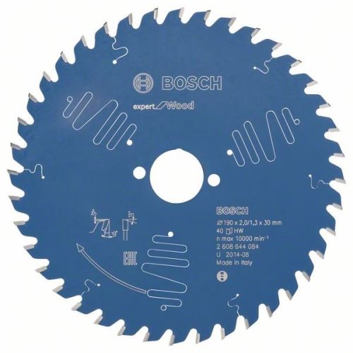 BOSCH žagin list Expert for Wood 190 x 30 x 2,0 mm, 40 2608644084