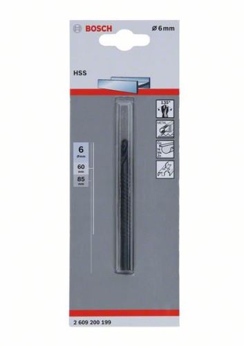 BOSCH Rezkalni sveder HSS 6 x 85 mm, d 6 mm 2609200199